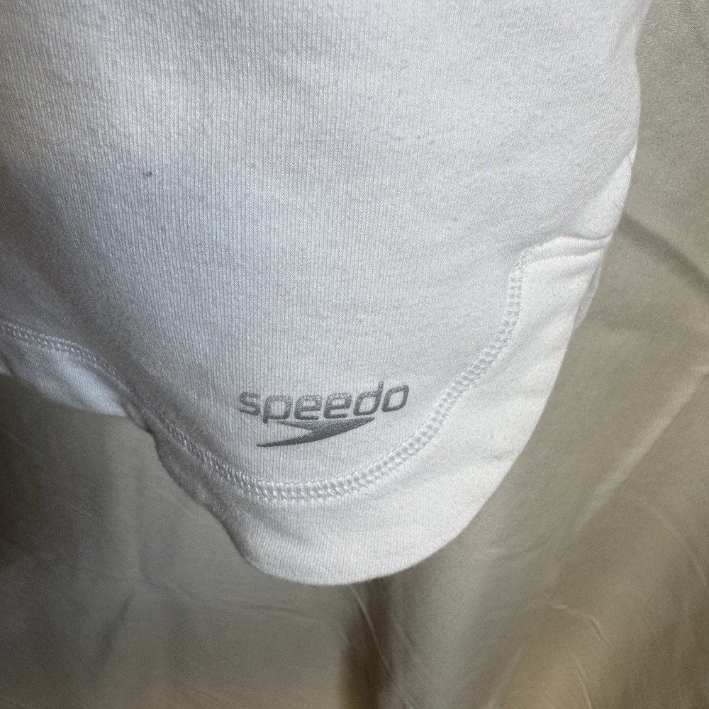 Speedo Hooded Lightweight Cover Up Medium White Robe Swim Aquatic Fitness - Picture 5 of 6
